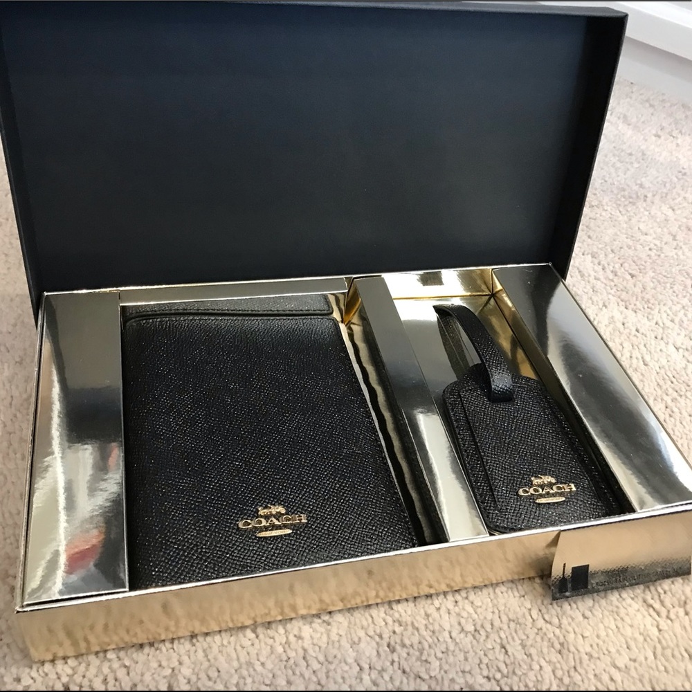 Coach crossgrain glitter travel set